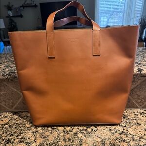 Everlane Market Caramel Leather Day Market Tote - Square